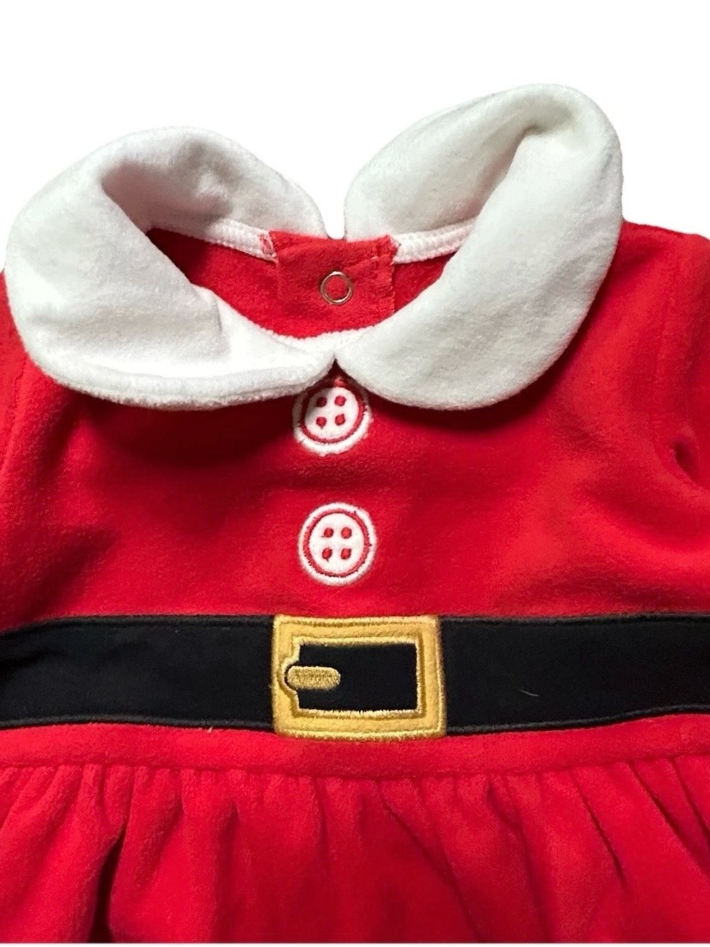 Baby Girl Santa Christmas Dress Holiday Winter Size 6 Months - Picture 2 of 3